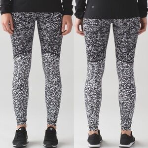 Lululemon Wunder Under High Rise 28” Leggings Ice Breaker Black White Women’s 2
